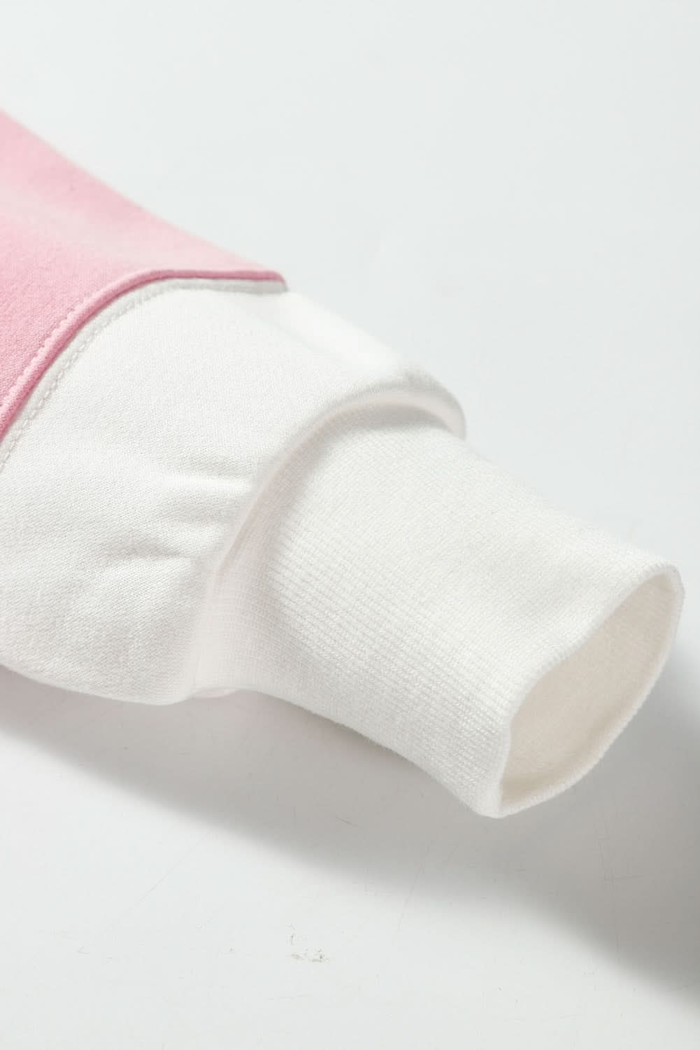 Beige Colorblock Patchwork Drop Shoulder Crewneck Sweatshirt - Love Salve